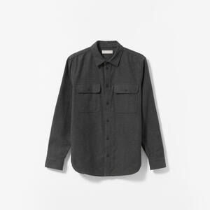 Everlane Men's Heavyweight Overshirt | Uniform Sweater in Charcoal Heather, Siz…